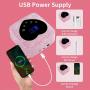 Rechargeable 72W Cordless Nail Lamp - Fast Drying, 5 Timer Settings, Touch Control & Auto Sensor - Ideal for Gel Nail Polish, Salon-Quality Nails at Home