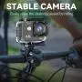 4K Action Camera, with 32G Memory Card, Pre-recording WiFi Camera 170° Remote Control Sports Cameras with Helmet Mount Accessories Kits, for Suitable for Beginners to Take Photos And Record Videos, Christmas, Festival, New Year's Gift
