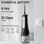 ZPN Water Dental Flosser Cordless For Teeth Cleaning, With 4 Modes Oral Irrigator, 5 Replaceable Jet Tips, Portable And Rechargeable Teeth Cleaner For Home And Travel (Black)