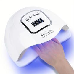 UV LED Gel Nail Lamp, Professional 150W UV Nail Light for Gel Polish Fast Curing, LED Nail Gel UV Nail Dryer for Salon Home
