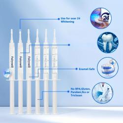 Fairywill Teeth Whitening Kit LED Light W/22%, Teeth Whitening Light with 6 Carbamide Peroxide Teeth Whitening Gel for Sensitive Teeth, Easy to Use