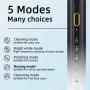 Sonic Electric Toothbrush With USB Charging, Couples With Replaceable Head Metal Shaft Electric Toothbrush For Adults, Men And Women, Smart Timer And 5 Replacement Brush Heads
