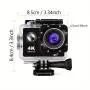 4K Action Camera, with 32G Memory Card, Pre-recording WiFi Camera 170° Remote Control Sports Cameras with Helmet Mount Accessories Kits, for Suitable for Beginners to Take Photos And Record Videos, Christmas, Festival, New Year's Gift