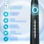 Deep Cleaning Teeth, Smart Adult Electric Toothbrush with 8 Brush Heads, Soundwave technology Cleaning Action at 40,000 Vibrations per Minute, 5 Cleaning Modes, Rechargeable Battery for Up to 4 Hours Use, Perfect Gift for Loved Ones, Friends, and Partners