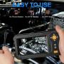 Endoscope Camera with Light - 4.3" LCD Screen Inspection Camera, Borescope with 8 Adjustable LED Lights, HD 1080P Endoscope Camera with 16.5ft Semi-Rigid Cord Gadgets for Men Endoscope Camera with Light - 4.3" LCD Screen Inspection Camera, Borescope with 8 Adjustable LED Lights, HD 1080P Endoscope Camera with 16.5ft Semi-Rigid Cord Gadgets for Men