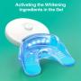 Teeth Whitening Kit, LED Teeth Whitening Light with 6 X 3ml Carbamide Peroxide Teeth Whitening Gel, Included 2 Mouth Trays & Tray Case and Brush, Safe Enamel, Fast and Gentle Teeth Whitening