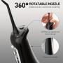 ZPN Water Dental Flosser Cordless For Teeth Cleaning, With 4 Modes Oral Irrigator, 5 Replaceable Jet Tips, Portable And Rechargeable Teeth Cleaner For Home And Travel (Black)