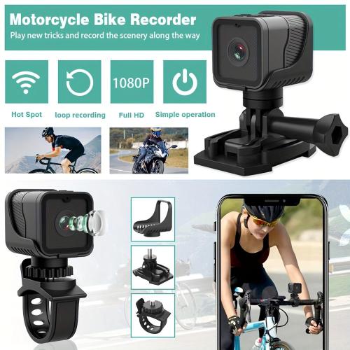 Caméra Full HD 1080P, caméra d'action pour sports d'extérieur, enregistreur de moto/voiture, caméra pour vélo, caméra de surveillance WiFi portable, caméra fixe pratique. Caméra Full HD 1080P, caméra d'action pour sports d'extérieur, enregistreur de moto/voiture, caméra pour vélo, caméra de surveillance WiFi portable, caméra fixe pratique.