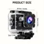 Caméra d'action Full HD 1080P - Écran LCD de 2 pouces et résolution 5MP - Objectif grand angle 170°, batterie rechargeable 900mAh - Idéale pour la plongée, le surf, le cyclisme et les aventures en plein air - Noir Caméra d'action Full HD 1080P - Écran LCD de 2 pouces et résolution 5MP - Objectif grand angle 170°, batterie rechargeable 900mAh - Idéale pour la plongée, le surf, le cyclisme et les aventures en plein air - Noir