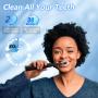 Deep Cleaning Teeth, Smart Adult Electric Toothbrush with 8 Brush Heads, Soundwave technology Cleaning Action at 40,000 Vibrations per Minute, 5 Cleaning Modes, Rechargeable Battery for Up to 4 Hours Use, Perfect Gift for Loved Ones, Friends, and Partners