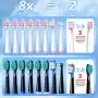 Nettoyage en Profondeur des Dents, Brosse à Dents Électrique Intelligente pour Adultes avec 8 Têtes de Brosse, Technologie Ondes Sonores pour un Action de Nettoyage à 40 000 Vibrations par Minute, 5 Modes de Nettoyage, Batterie Rechargeable pour Jusqu'à 4 Nettoyage en Profondeur des Dents, Brosse à Dents Électrique Intelligente pour Adultes avec 8 Têtes de Brosse, Technologie Ondes Sonores pour un Action de Nettoyage à 40 000 Vibrations par Minute, 5 Modes de Nettoyage, Batterie Rechargeable pour Jusqu'à 4