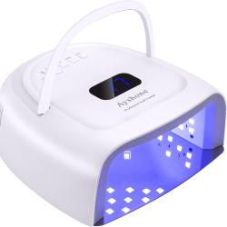 Rechargeable LED Gel Nail Lamp, 60W Cordless Led Nail Light Nail Dryer For Gel Nails With Lifting Handle Touch Sensor LCD Screen