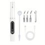 Electric Teeth Cleaner, Teeth Cleaner Set with 5 Cleaning Modes, 3 Replacement Heads, LED Light, USB Rechargeable, Ideal for Home, Outdoor, and Camping Use