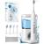 White electric toothbrush + water flosser combination