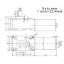AZSSMUK DC Worm Gear Motor 12V to 24V, 6 rpm to 470RPM Self-Locking Reversed Mini Turbine Geared Carbon Brush Motor Speed Adjustable All Metal Gears